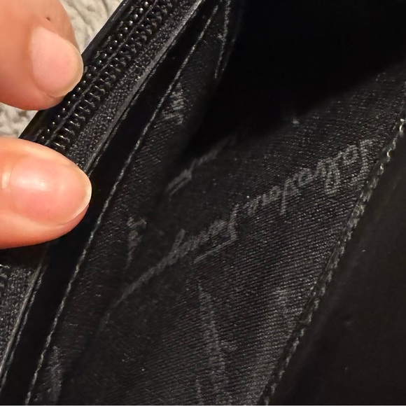 Salvatore Ferragamo Long BLack Leather Wallet - Picture 10 of 13